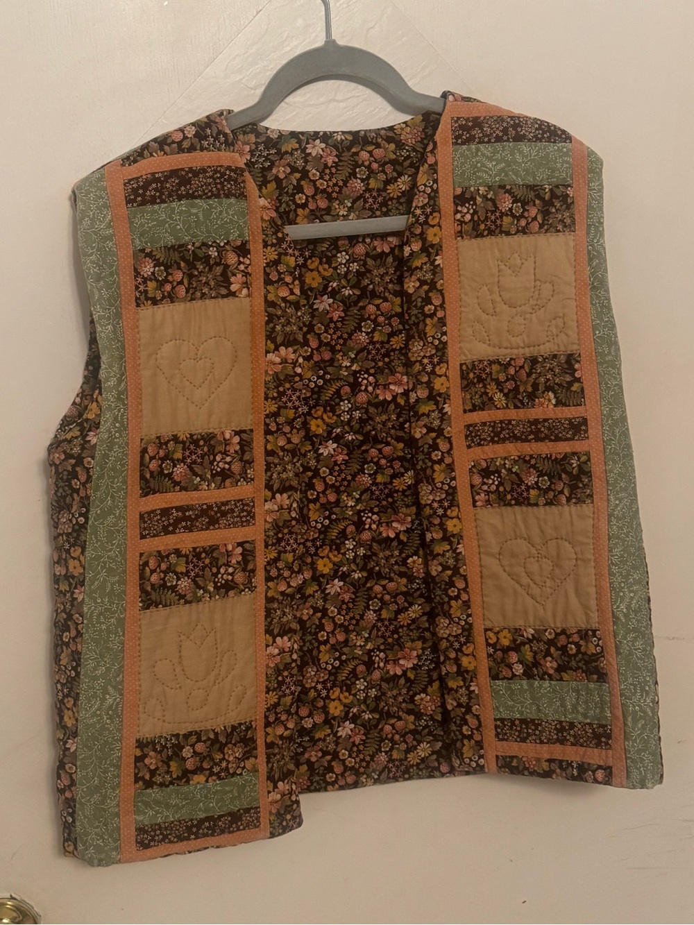 Handmade reversible quilted vest